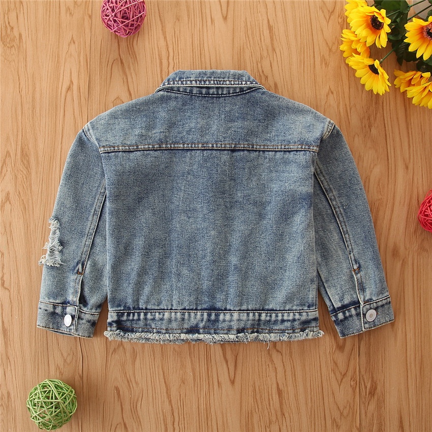 Girls Denim Jacket With Sequins For Autumn And Spring Style_voghion.com