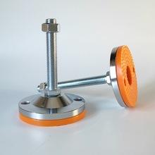 防滑橙色橡胶重型调节脚调整块脚轮设备支撑脚m24