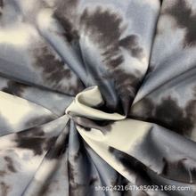 厂家供应   全涤弹力平纹汗布印花-仿扎染