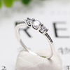 招莱缘 Fashionable fresh ring, silver 925 sample, European style