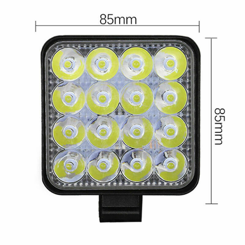 Auto LED lámpara de trabajo mini cuadrado 16 lámpara 48W lámpara auxiliar transformar faro 16LED image 3