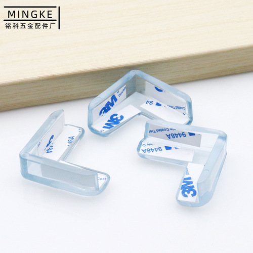 Factory direct sales furniture table corner protection thickened transparent anti-collision corner L-shaped corner glass coffee table corner protection
