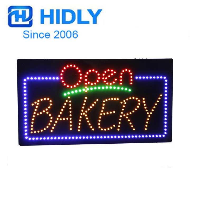 海得利招牌LED招牌LED长方形发光字招牌LED BAKERY OPEN