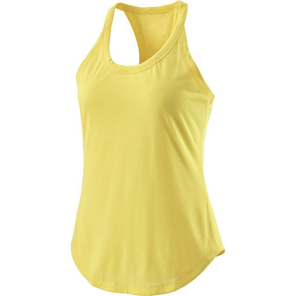 Solid Color Pattern Women's Gender Women's Basic Sport Style Solid Color Cotton Round Neck Active Tops Racerback Tank Tops