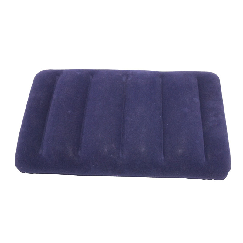 pvc植绒充气枕头充气床垫配套枕头长方形充气枕户外履行靠垫枕