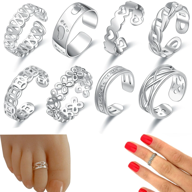 Классическое кольцо на палец ноги, сексуальное простое Европейское и американское кольцо для ног, кольцо на руку и хвост, двойное медное посеребренное кольцо, индивидуальное на заводе