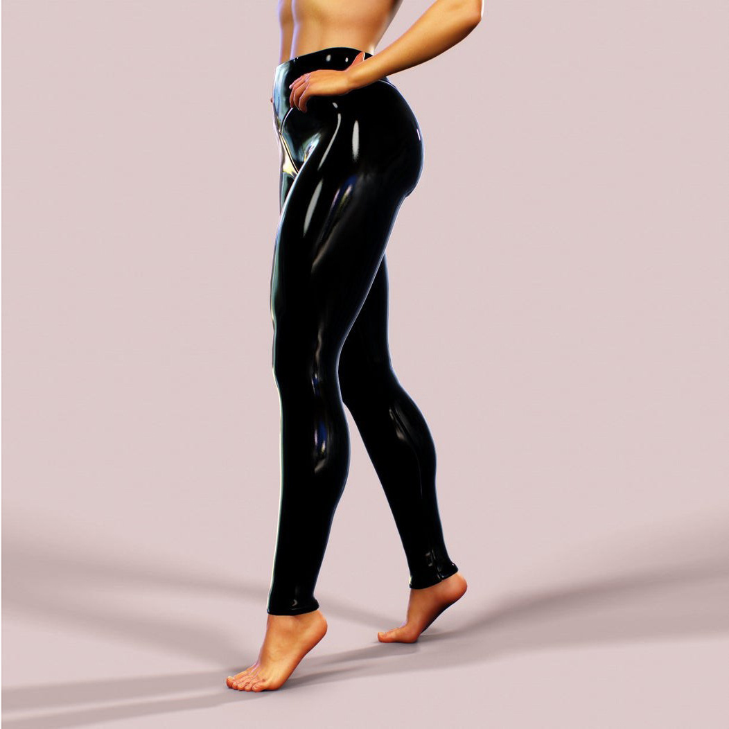 De 1 lote Amazon cintura alta estiramiento oro y plata pantalones de cuero sexy medias de cadera de plástico fabricantes de pantalones de las mujeres flacas europeas y americanas