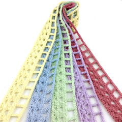 Minimalist geometric pattern grid hollowed imitation hook embroidery lace for clothing, shoes, hats, home textiles DIY accessories lace