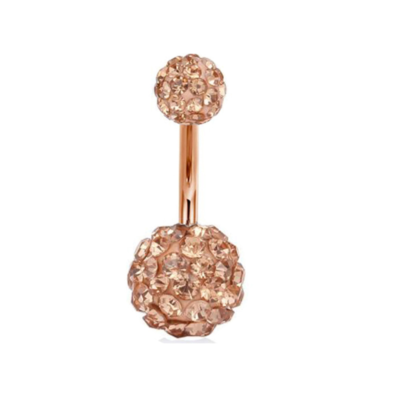 Hot Selling Diamond Ball Belly Button Ring Umbilical Piercing Jewelry 316L Surgical Steel Fashion Body Jewelry detail image 16