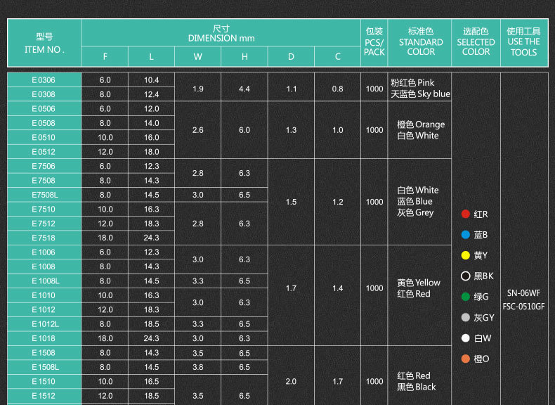 管型冷压接线端子