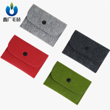 毛毡卡包零钱证件收纳包 按扣式毛毡包量大从优可定款式加印LOGO