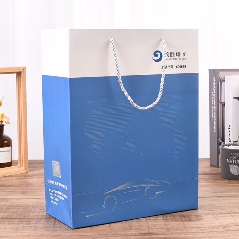 简约彩印纸袋定做礼品包装袋服装袋购物袋广告手提纸袋定制印logo