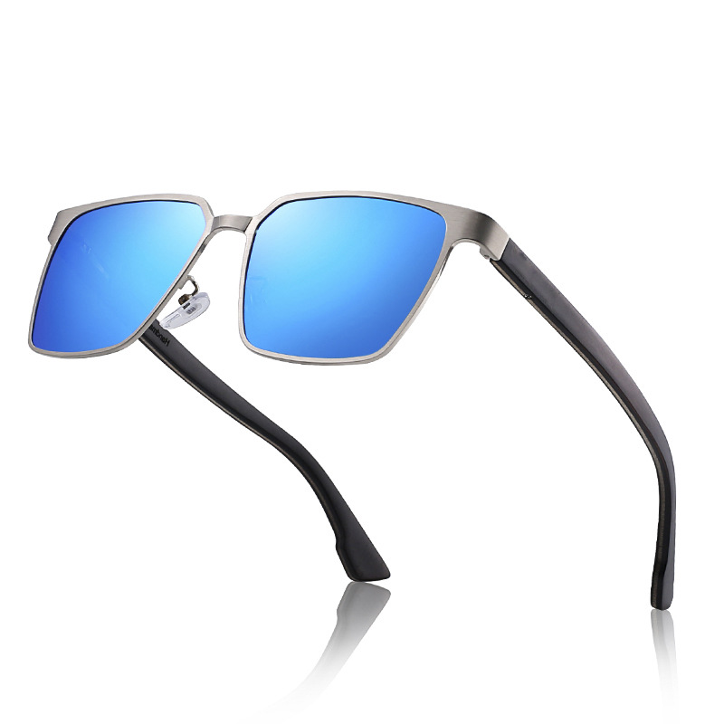 偏光太阳镜时尚墨镜方框眼镜金属太阳眼镜手工木腿木质眼镜2020