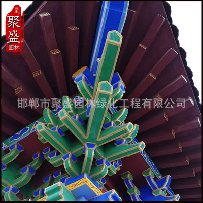 聚盛厂家水泥斗拱 古建斗拱园林建筑水泥五踩斗拱现货|ms