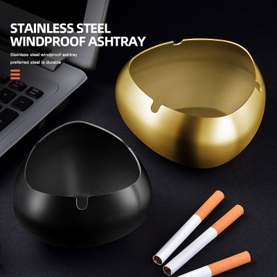 thickening Stainless steel originality heart-shaped ashtray Spray paint Titanium Windbreak advertisement Internet Bar hotel KTV