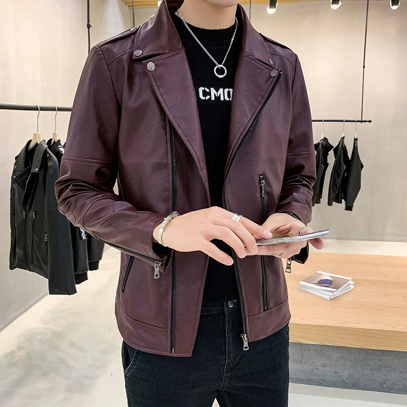 Осенний полиуретановый пиджак для отдыха, slim fit, корейский стиль, с коротким рукавом