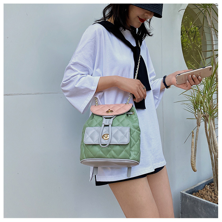 Shoulder Bag New Wave Summer Fashion Diamond Chain Backpack Large Capacity Shoulder Bag Wholesale Nihaojewelry display picture 4