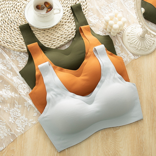 Japan's Anxin Fourth Generation Underwear One-piece Seamless Sleeping Bra for Girls Sports and Comfortable No Wires Beautiful Back Bandeau