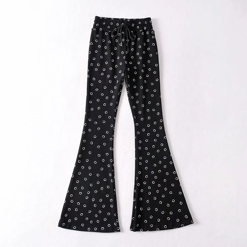 spring new slim high waist flared pants NSAC24911