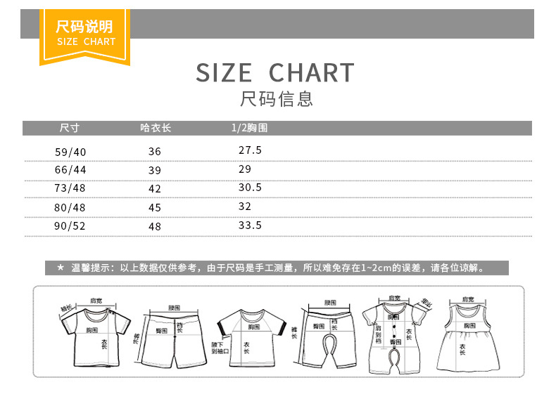 Summer New 0-2 Male And Baby Simple Casual Three-color Cartoon Fresh Printing Short-sleeved Triangle Wholesale Nihaojewelry display picture 6