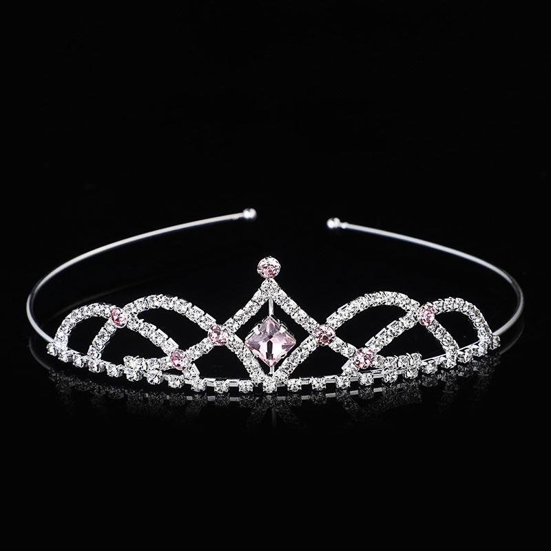 Tocado de la Corona nupcial europeo y Americano niñas cabeza de la corona de los niños Crystal rhinestone diadema XZ002