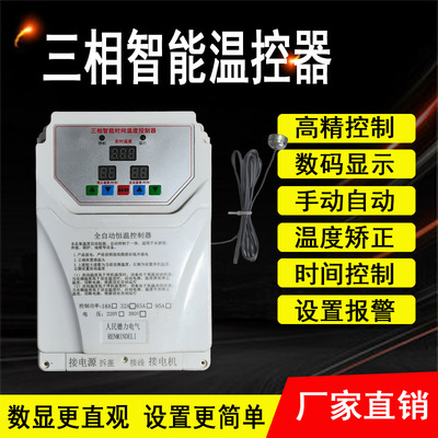 Three-phase intelligence thermostat Breeding greenhouse Vegetables thermostat Single phase 3 KW thermostat magnet probe