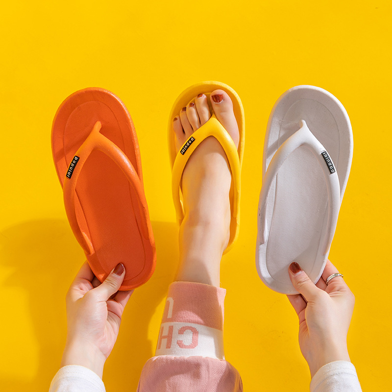 Net Red sandals summer Home new pattern All-match fashion The thickness of the bottom Pinch Sandy beach Herringbone sandals