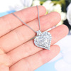 Foreign Trade Supply Loving Simulation Diamond Necklace T -square Diamond Sugar Sliming Group Inlay Selection Celester Bone Necklace