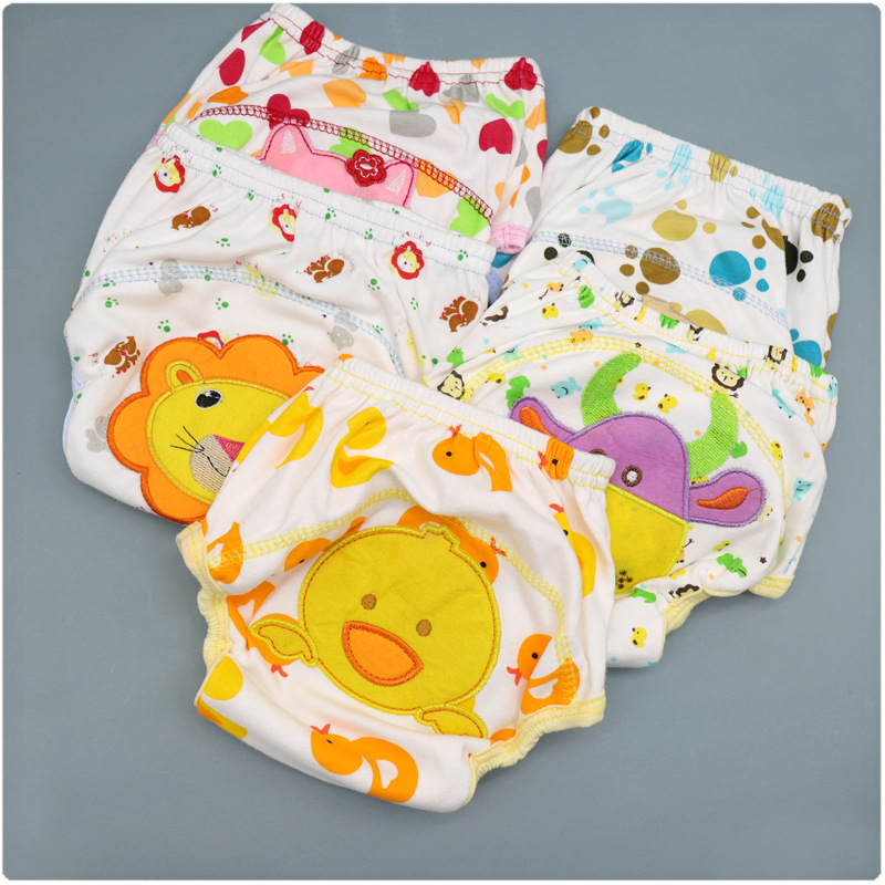 咔特宝宝学习裤尿布兜布布尿裤防水训练裤透气婴儿可洗卡通尿布裤|ms
