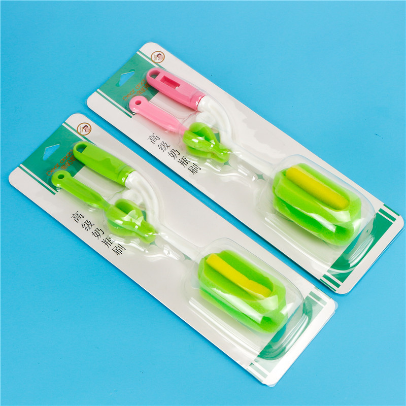 可亲奶爸海棉奶瓶刷360度多功能旋转奶瓶刷奶嘴刷厂家批发|ms