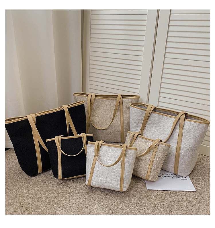 New Trendy Simple Portable Large-capacity Fashion One-shoulder Handbag display picture 2