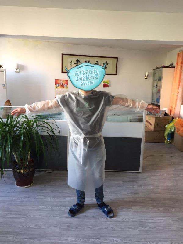 厂家批发PEVA防护 隔离衣 民用防护雨衣防污染围裙