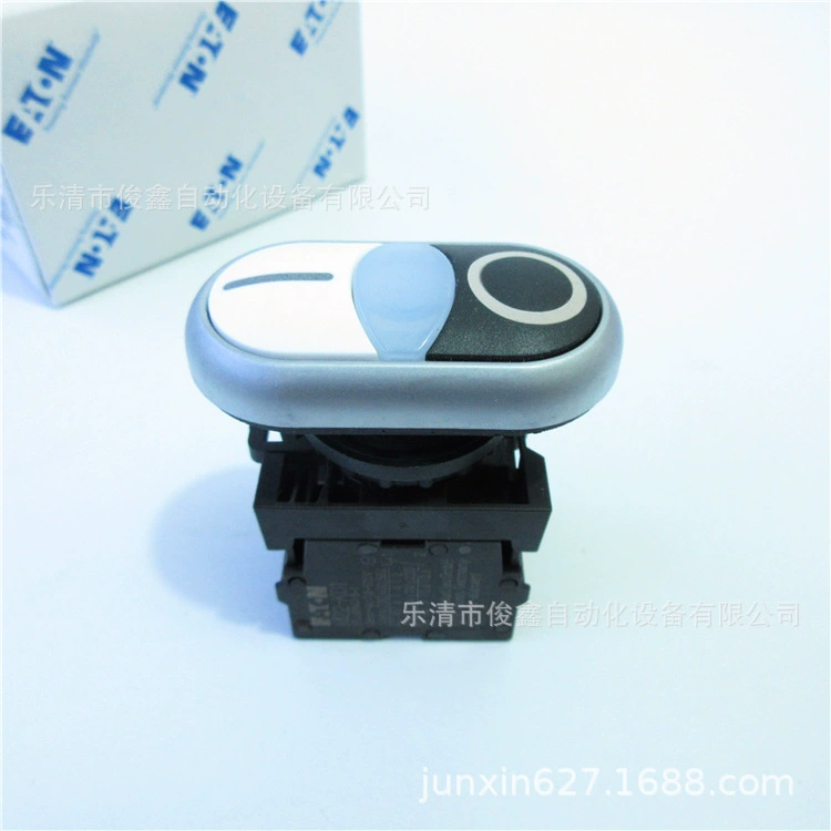 Original Eaton two-position push button switch M22-DDL-WS-X1/X0/K11 spring return one open and one closed