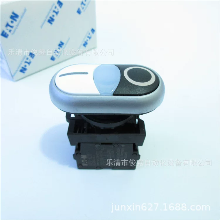 Original Eaton two-position push button switch M22-DDL-WS-X1/X0/K11 spring return one open and one closed