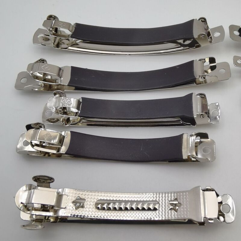 Automatic Spring hairpin with leather cover metal edging net pocket steel clip bow hairpin diy material headdress accessories Automatic Spring hairpin with leather cover metal edging net pocket steel clip bow hairpin diy material headdress accessories