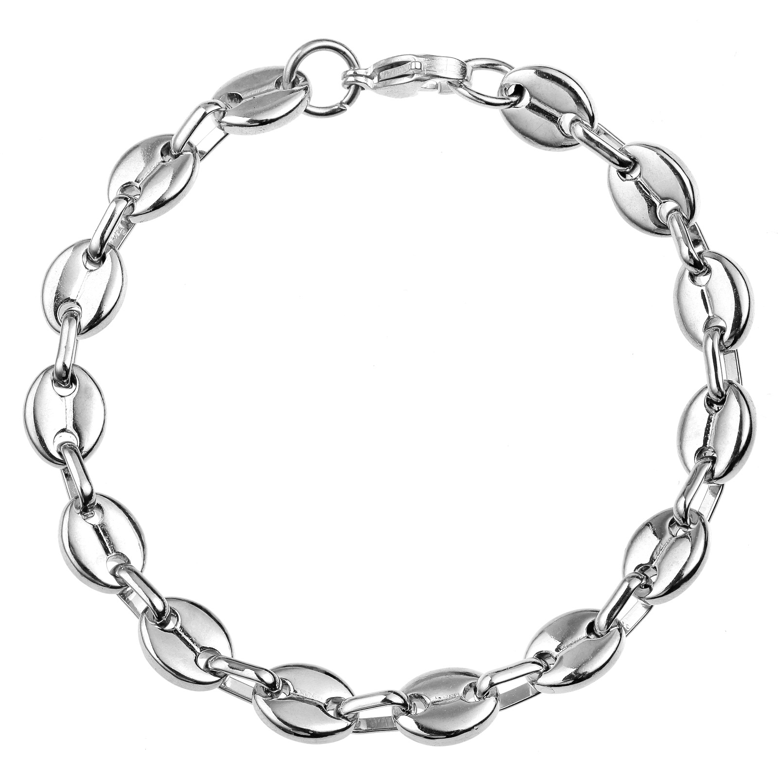 18g Weight Bracelets Classification coffee bean chain Chain Type 1 Piece Quantity Street Occasion Titanium Steel Material Geometric Pattern Men's Gender Plating Design Hip-Hop Style Hip-Hop Geometric Titanium Steel Plating Men's Bracelets Men's Chain Bracelets 10