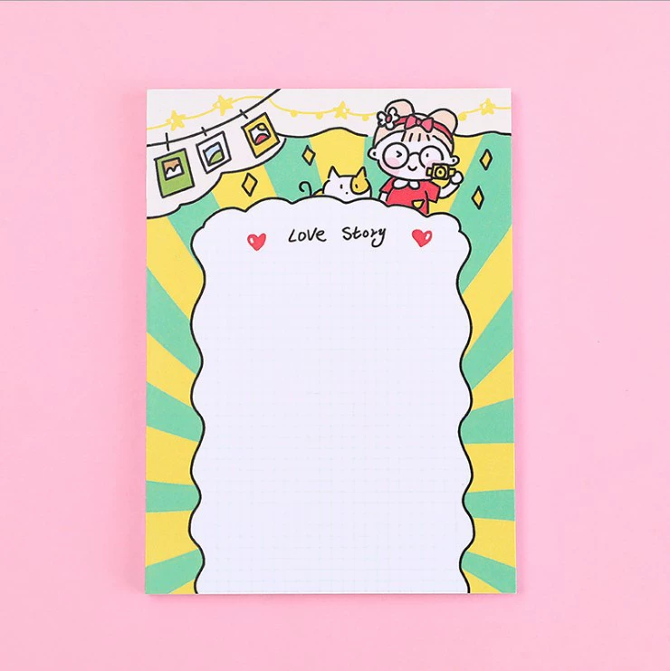 Cartoon book for elementary school students, cute note