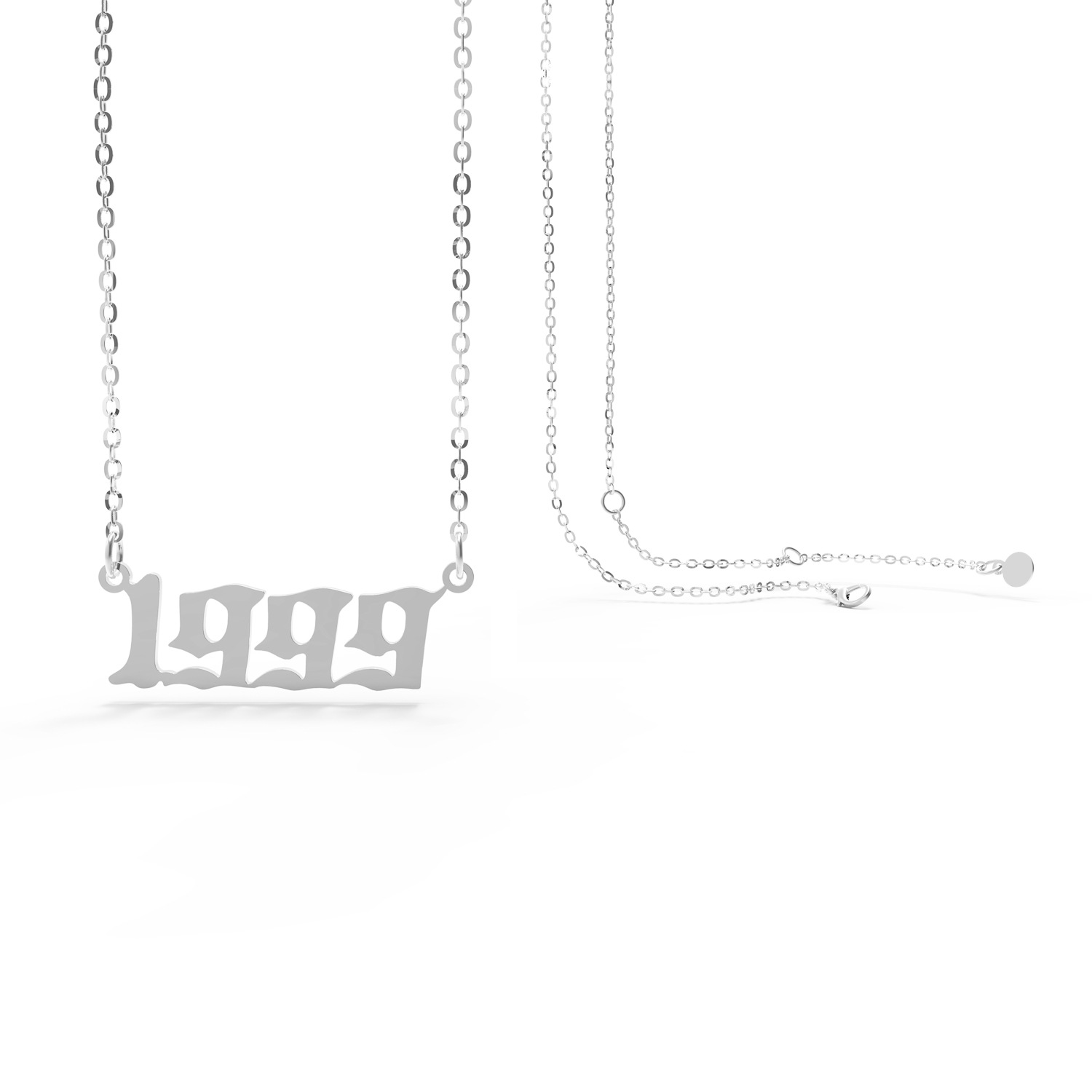 Retro Stainless Steel 28 Years Number Necklace display picture 90