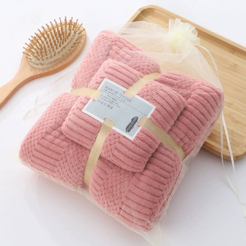 Coral soft bath towel, set, Birthday gift, wholesale