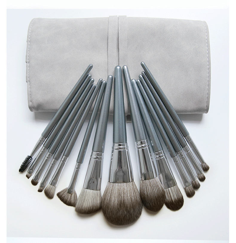 Fashion Bionic Hair Wooden Handle Makeup Brushes 1 Set display picture 2