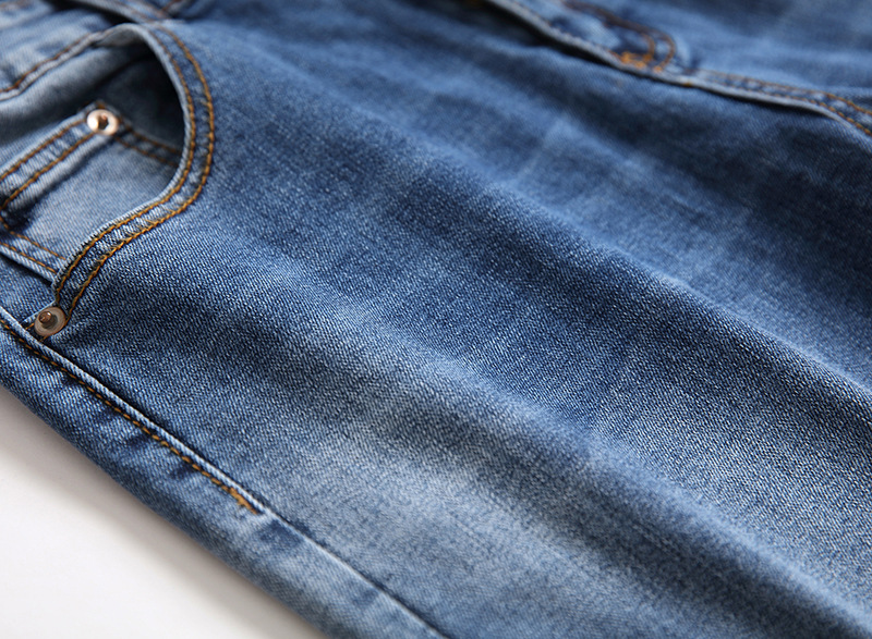 Jeans pour hommes, nouveaux pantalons en denim à jambe droite élastique, tendance et décontractés_voghion.com