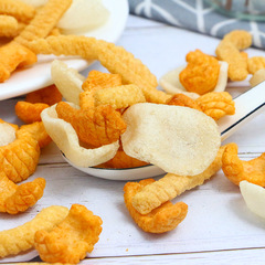 Crayon Shrimp Strips 100g Puffed Snack Shrimp Crisps in Iron Can Packaging, Group New Year Snack Food Squid Rolls in Iron Drum