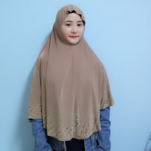 Foreign trade domestic sales hot glass crystal diamond scarf hijab Arabic headscarf Baotou hat gauze scarf H053