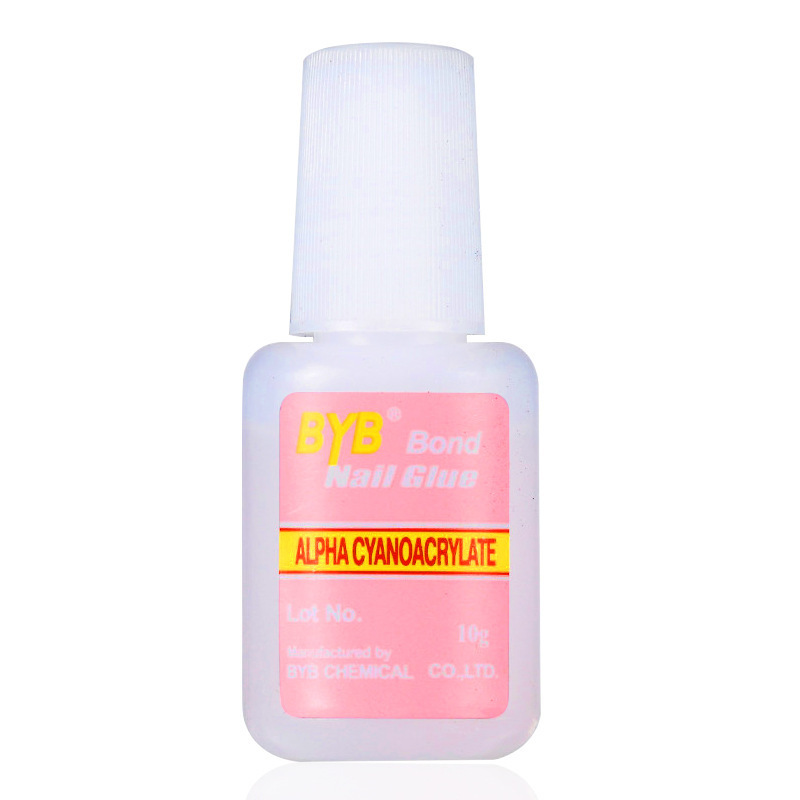 Jewelry rhinestone glue BYB nail glue with brush 10g fake nail piece special for manicure BYB powder label glue