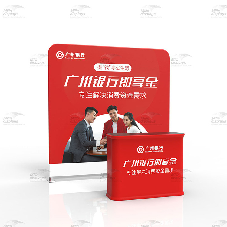 快幕秀厂家直销铝合金广告展示架 活动舞台背景板 移动展板展架