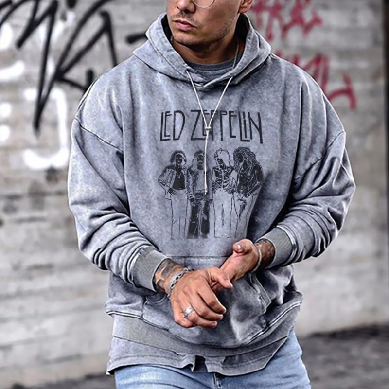 2020年独立站 秋冬宽松印花连帽卫衣男|ru