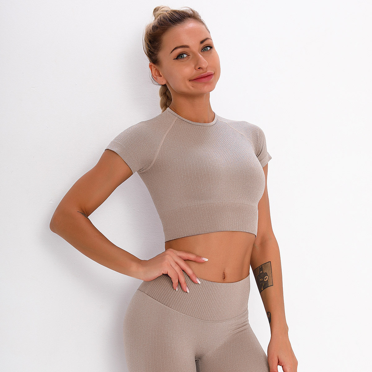 seamless knitted quick-drying sports yoga wear  NSLX12850
