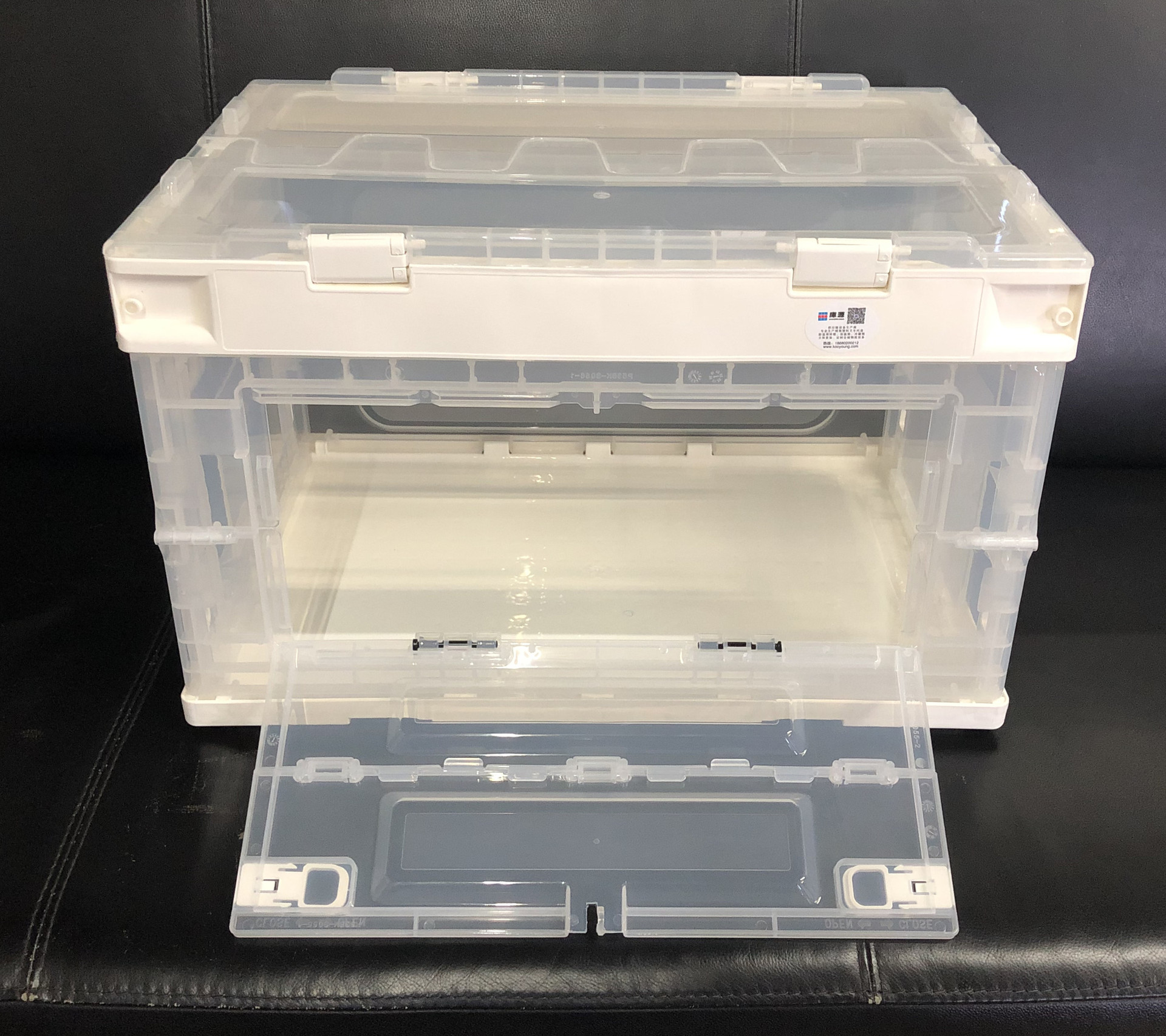 倉庫ソースプラスチック折りたたみ収納ボックス回転ボックス大型ドア付き車載収納ボックス整理ボックスプラスチック透明