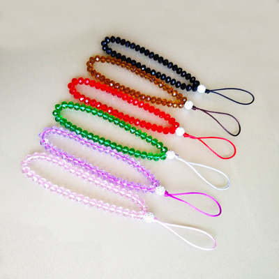 手機鏈挂繩簡約短款防滑鏈手機小挂繩清涼水晶鑰匙鏈子手機殼挂鏈