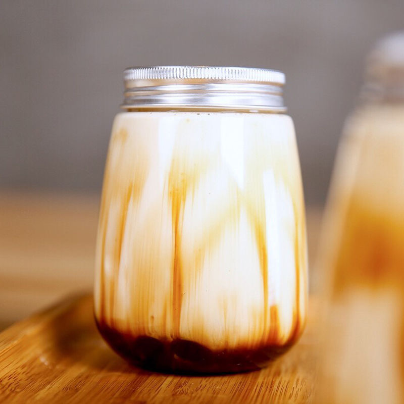 500Ml 素匠泰茶瓶网红脏脏瓶奶茶瓶胖胖鲜榨果汁瓶冷泡杯塑料空瓶